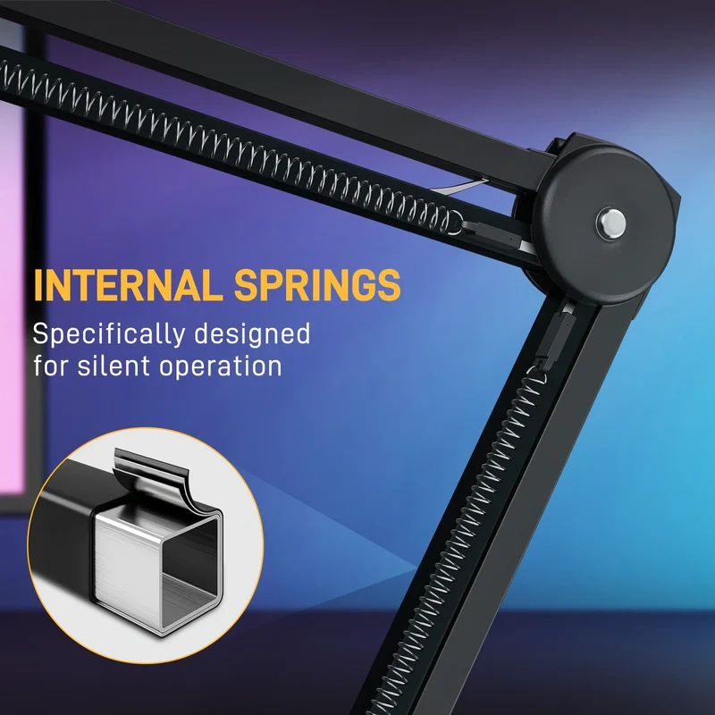 MAONO BA37 Microphone Boom Arm | Metal Build | 360° Rotation & 120° Vertical Adjustment | Integrated Cable Management | Desk Clamp Mount | 3/8" & 5/8" Thread Support - Image 4