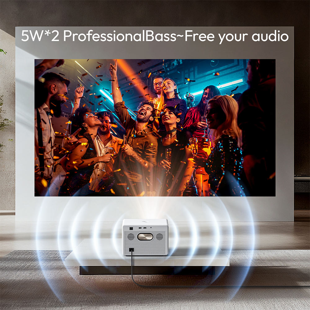 BYINTEK Plato T5 Portable Home Theater Projector | 1000 ANSI Lumens | Android 9 OS | 2GB RAM + 32GB Storage | Full HD 1080p (1920×1080) | Dust-Proof Optical Engine | Built-in Professional Bass Speaker | Projection Size 40″–200″ - Image 2