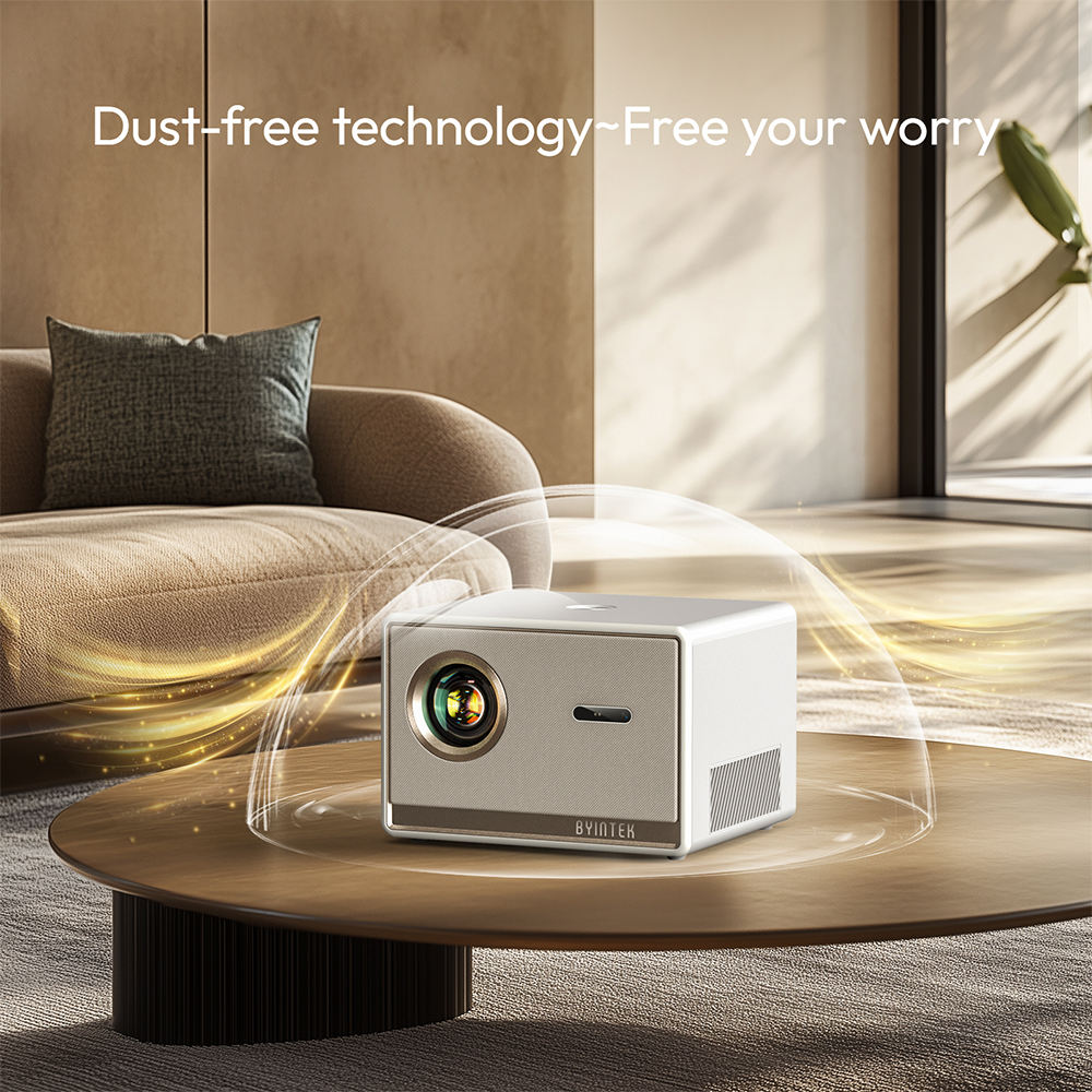BYINTEK Plato T5 Portable Home Theater Projector | 1000 ANSI Lumens | Android 9 OS | 2GB RAM + 32GB Storage | Full HD 1080p (1920×1080) | Dust-Proof Optical Engine | Built-in Professional Bass Speaker | Projection Size 40″–200″ - Image 3