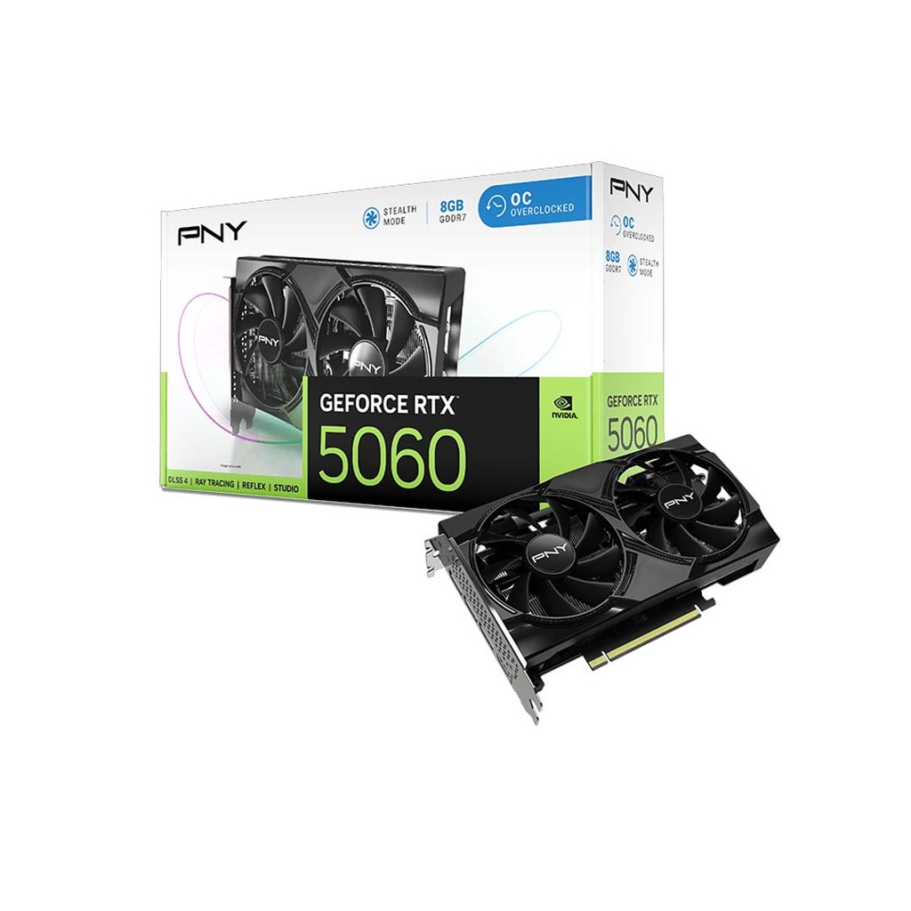 PNY GeForce RTX 5060 OC 8GB GDDR7 Graphics Card | 8GB GDDR7 (448 GB/s Bandwidth) | DLSS 4 & Reflex 2 Support | Dual Fan Cooling | 2-Slot Compact Design | PCIe 5.0 Ready | DisplayPort 2.1b & HDMI 2.1b (8K 165Hz) - Image 8