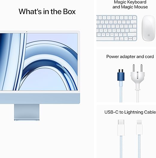 Apple iMac M3 All-in-One Desktop | 24-inch (4480×2520) 4.5K Retina Display | 8GB Unified Memory | 256/512GB SSD | Apple M3 Chip with 8-core CPU & 10-core GPU| Magic Keyboard with Touch ID | Magic Mouse - Image 5