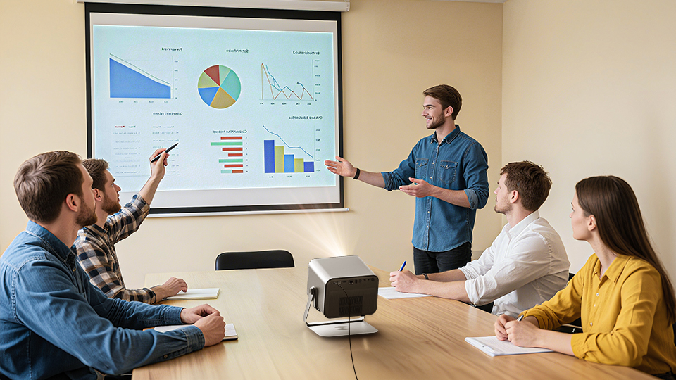 UFO R90 Max Smart WiFi DLP Projector | 2GB RAM + 8GB eMMC Storage | 1080P Full HD (Max 4K Support) | 1920×1080 Resolution | 2200 ANSI Lumens | PTZ Stand & Microphone for Karaoke | 20W×2 Subwoofer Surround Sound Speakers - Image 4