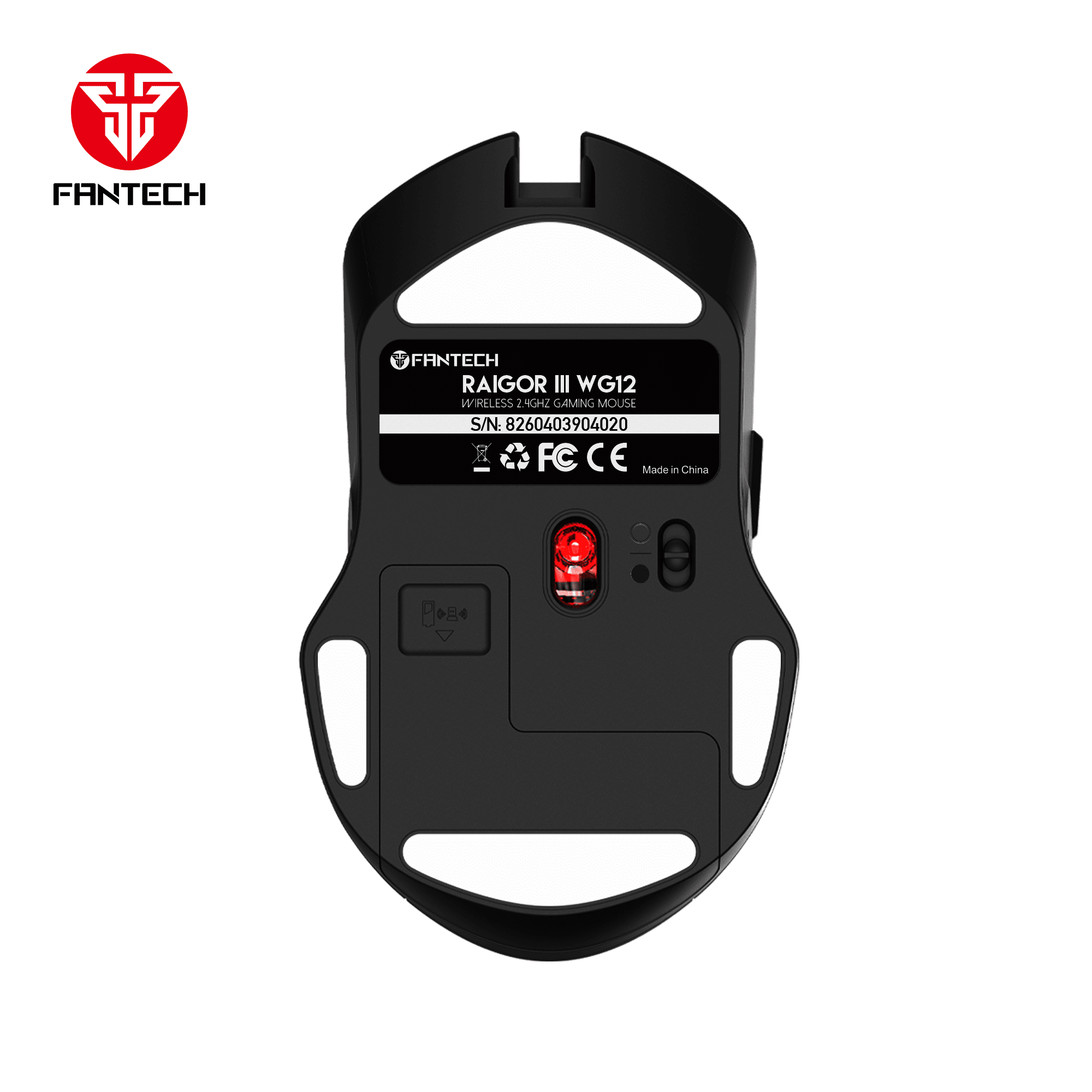 RAIGOR III WG12 Wireless Mouse | PixArt 3065 Optical Sensor | 2.4GHz Wireless Connectivity | Adjustable DPI (800–2000) | Up to 30 IPS / 10G Acceleration | 500mAh AA Battery Powered | Up to 10m Wireless Range - Image 4