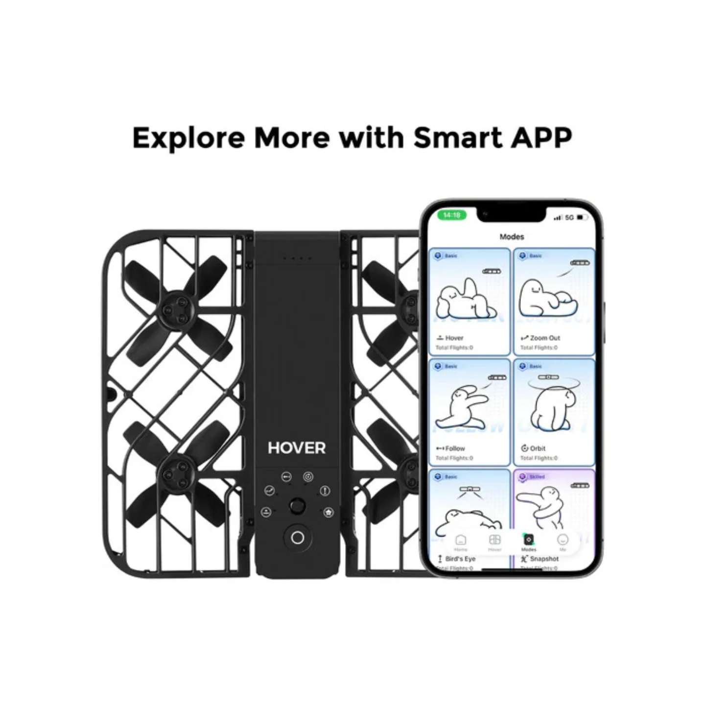 HoverAir X1 Combo | Ultra-Lightweight 125g Pocket Drone | 12MP 2.7K/30fps Camera | 1-Axis Gimbal & Palm Takeoff | 11 Min Flight | 30m Max Transmission Range | Voice Control & Vertical Shooting - Image 4